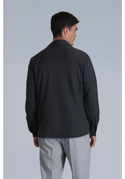 Lufian Cameron Erkek Basic Gömlek Slim Fit Haki Haki 112010655100630 Haki