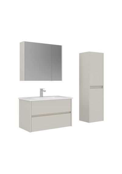 Orka Arno 85 Cm Parlak Kaşmir Çekmeceli Banyo Dolabı Takımı Ve Boy Dolabı Kaşmir Orka Arno 85 Cm Parlak Kaşmir Çekmeceli Banyo Dolabı Takımı Ve Boy Dolabı Kaşmir
