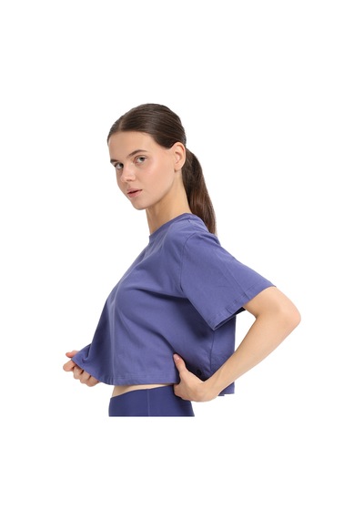 Sportive Sedona Cropped Kadın Mavi Günlük Stil T-shirt 25kk1034-mvı 1776544 Mavi