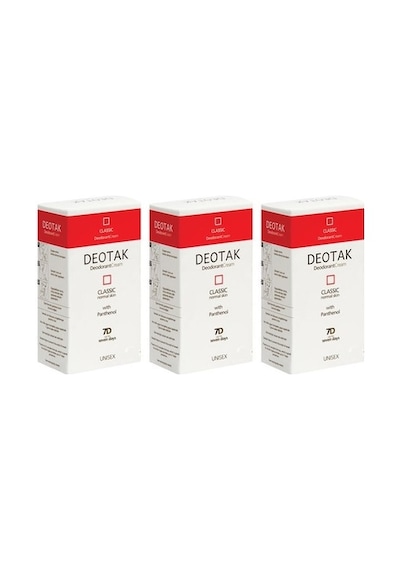 Deotak Classic Unisex Krem Deodorant 35 ML x 3