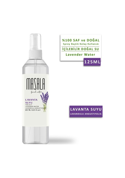 Masala %100 Doğal Yağlı Saf Biberiye + Gül + Lavanta Suyu 3 x 125 ML