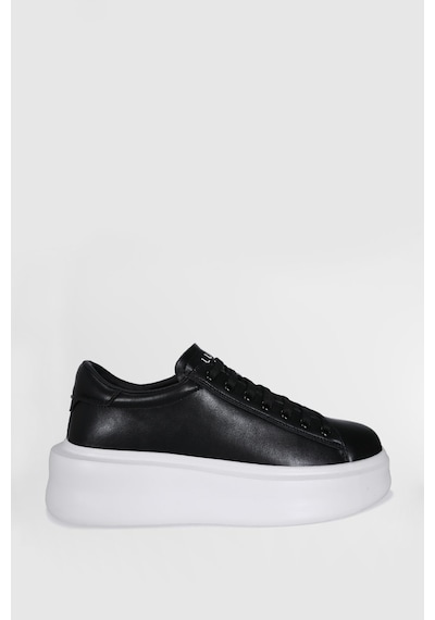 Lufian Erkek Gage Deri Sneaker Ayakkabı 112230205 Siyah Siyah