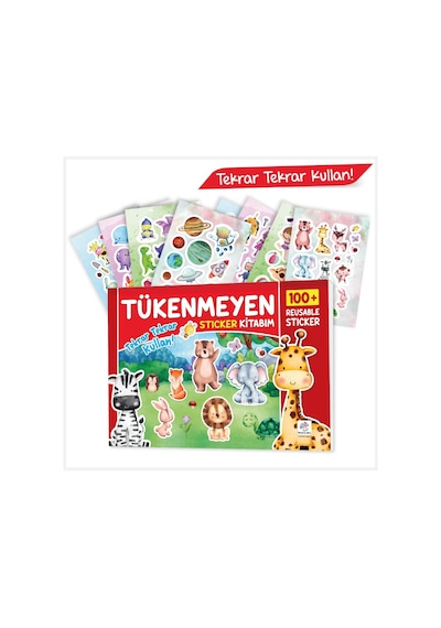 Tükenmeyen Sticker Kitabım 100+ Tekrar Tekrar Kullanılabilen Sticker