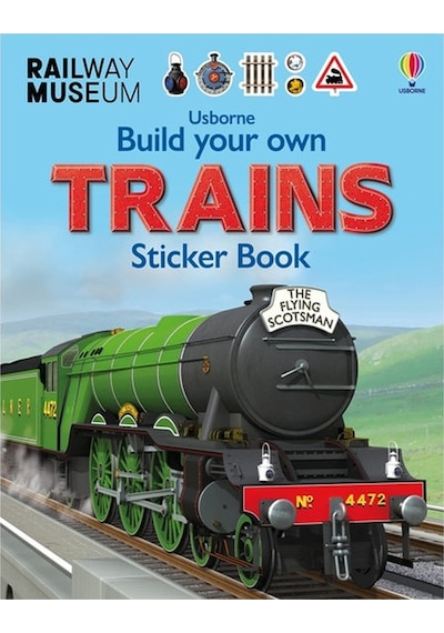 Build Your Own Trains Sticker Book Usborne