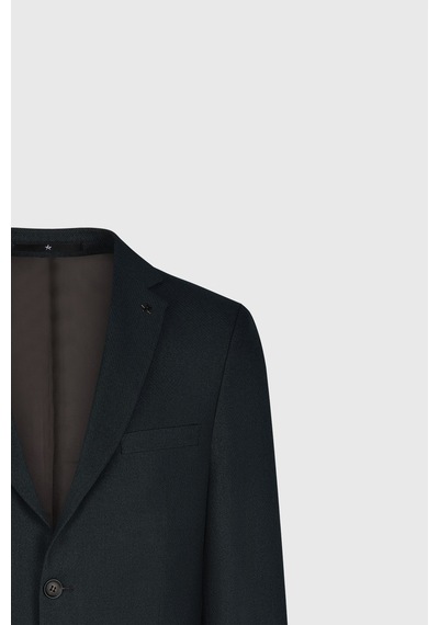 AC&Co / Altınyıldız Classics Erkek Yeşil Slim Fit Dar Kesim Mono Yaka Desenli Yünlü Ceket AC&Co / Altınyıldız Classics Erkek Yeşil Slim Fit Dar Kesim Mono Yaka Desenli Yünlü Ceket