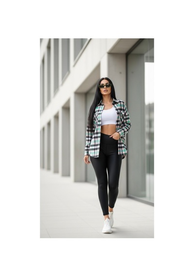 Polologin Butik Yeşil Somon Klasik Ve Şık Ekose Gömlek: Yeşil