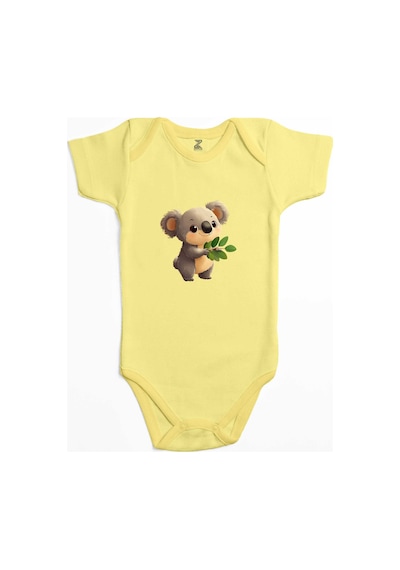 Zepplin Giyim Şirin Koala Siyah Bebek Body Zıbın