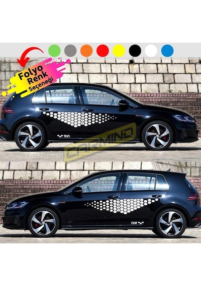 Vw Golf Tcr Petek Yan Kapı Sticker Set