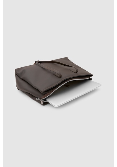 Shule Bags 15" Twill Dokulu Teknik Kumaş Laptop Çantası Acı Kahve Haki - Kahverengi