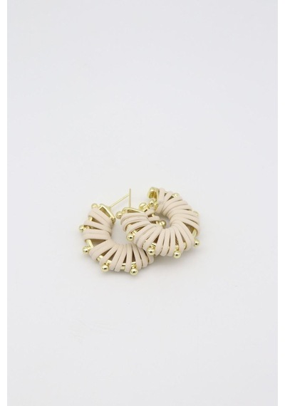 Çelik Küpe 14 K-17202 30mm Çok Renkli