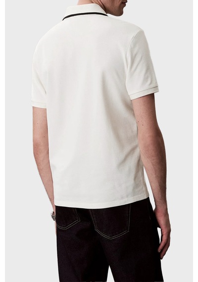 Calvin Klein Erkek Polo Lv04lf214g Yas Krem