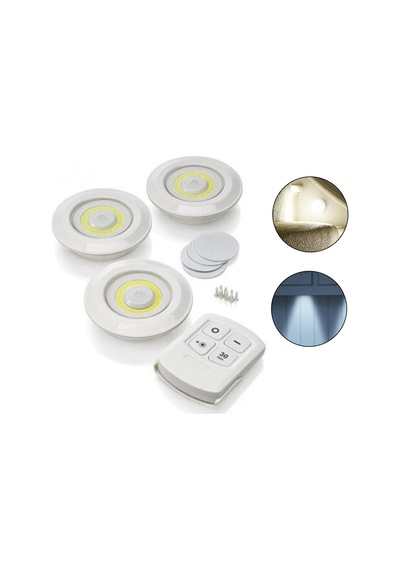 Uzaktan Kumandalı 3 lü Spot Led Lamba Mutfak Dolap Işığı  AL3100
