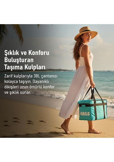 Haegs Termal Kamp Çantası, Termal Termos Çanta, Kamp, Plaj, Piknik İçin Isı Yalıtımlı Piknik Yemek Taşıma Çan Genel