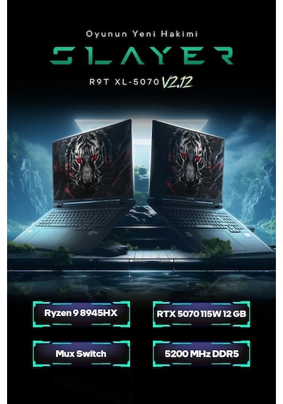 Game Garaj Slayer-R9T-Xl-5070-V2.12-C2 R9-8945HX 32 GB 2 TB SSD RTX5070 18" Free Dos Dizüstü Bilgisayar