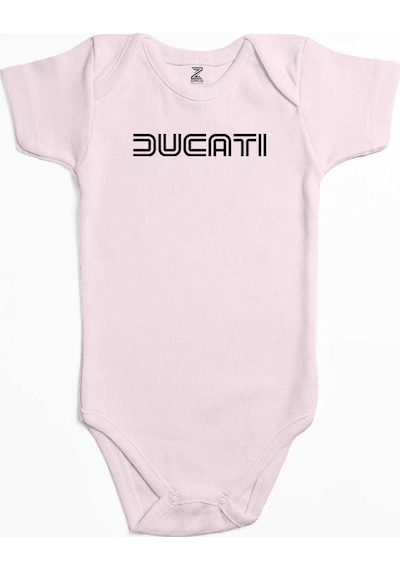Zepplin Giyim Ducati Text Pembe Bebek Body Zıbın