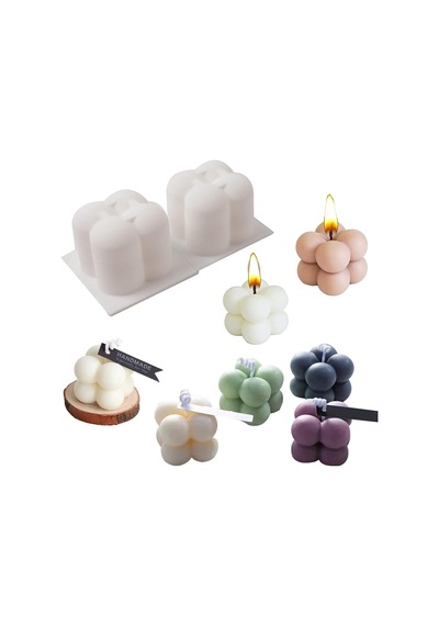 Bubble Mini Mum Kalıbı 2 Adet Beyaz