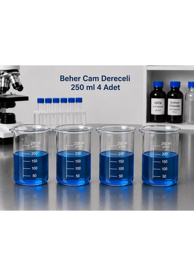 Beher Cam Dereceli 250 Ml 4 Adet