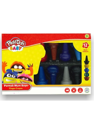 Play-doh Baby 12 Renk Parmak Mum Boya Cr-017