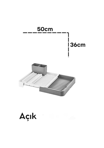 Deconox Açılır Kapanır Sürgülü Bulaşık Sepeti Ve Kurutmalık Genişleyebilir Pratik Mutfak Düzenleyici / Diğer
