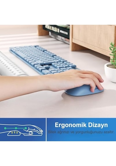 Ayrex Klasse Gaming Klavye Bilek Desteği, Ergopad, Kaymaz Tabanlı, Nefes Alan Kumaş, Hassasiyet Önleyici Beyaz Klav