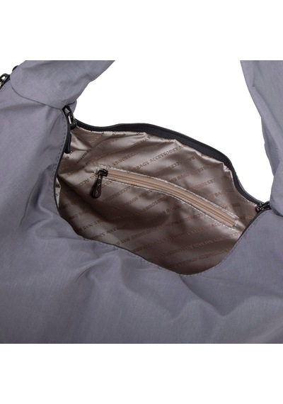 Nas Bag Kadın Büyük Boy Spor Şık Günlük Ultra Hafif Omuz Çantası En 40 Cm Boy 32 Cm Gri