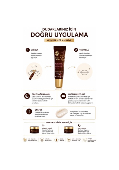 Yaşlanma Karşıtı Dudak Balsamı 7.5 Ml - 30 Değerli Yağ Ve Vitamin A Onarıcı Dudak Çevresi Bakımı