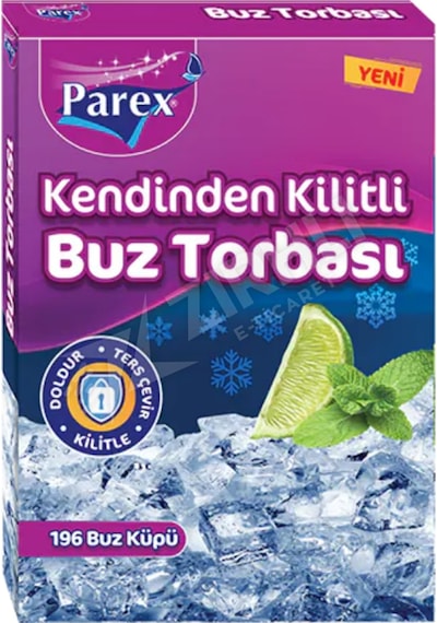 2 Adet Parex Kendinden Kilitli Buz Torbası Renkli
