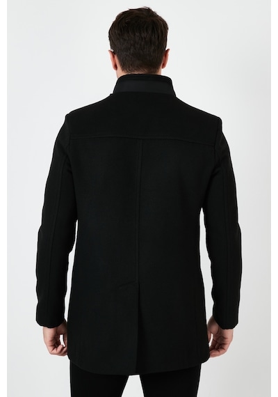 Buratti Slim Fit Düğmeli Dik Yaka Kaşe Erkek Kaban 5840099 Siyah Buratti Slim Fit Düğmeli Dik Yaka Kaşe Erkek Kaban 5840099 Siyah