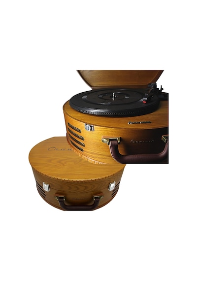 Pikap Crownwell Lion Ahşap Klasik Plak Çalar Bluetooth Usb Sd Kart Okuyuculu Standart