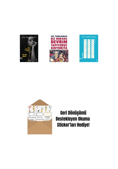 Bu Da Geçer + Biz Burada Devrim Yapıyoruz Sinyorita Cep Boy + Kıyı Kitabı + Okuma Sticker'ları