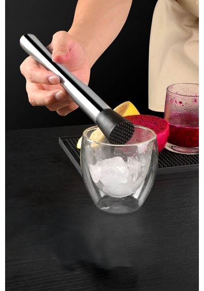 Çelik Kokteyl Muddler Barware Mojito Kokteyl Tokmağı Cin511slv Ahşap - Beyaz