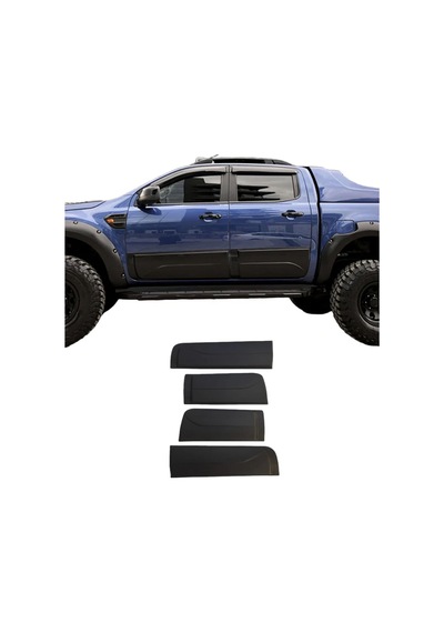 Ford Ranger T6 T7 T8 2012-2022 Kapı Kaplama Seti Yan Kapı Koruma Mat Siyah