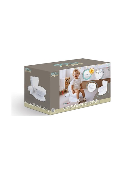 Bebek Tuvalet Eğitimi Lazımlık Klozet 18 Ay+ Beyaz