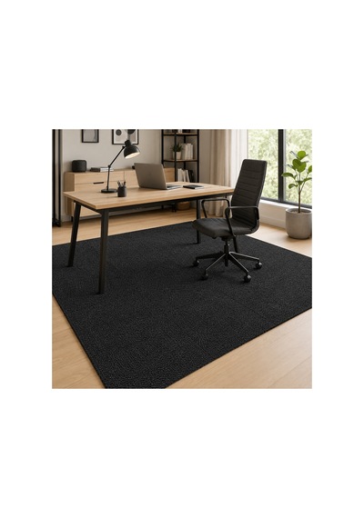 Karo Halı Modüler Yer Halısı Ev Ofis Oda Salon Koridor Antre Zemin Kaplama 50x50 Cm Siyah