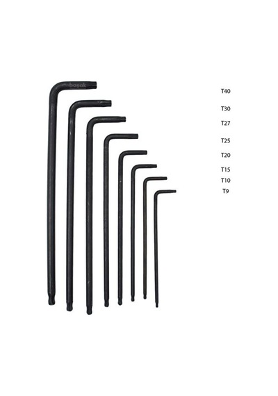 T9-t40 Top Başlı Torx Allen Takımı 8 Parça Lt/700b
