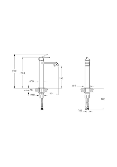 Suit Lavabo Bataryası Üst Yüksek Soft Altın A4281474