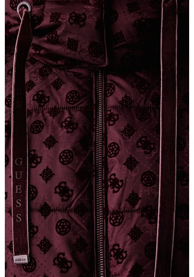 Guess New Daisy Suya Dayanıklı 4g Logolu Kapüşonlu Mont W6bl56w4195 Kadın Mont W6bl56 W4195 G596 Bordo