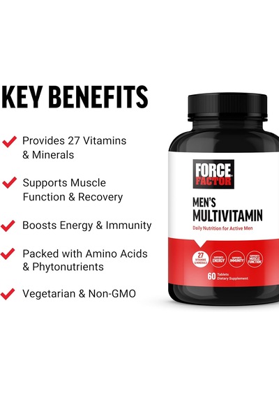 Force Factor Men S Multivitamin Minerals Immunity, 60 Tablet