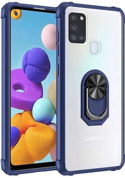 Samsung Galaxy Uyumlu A21S Kilif Standli Yüzüklü Mola Silikon Kapak 393062302