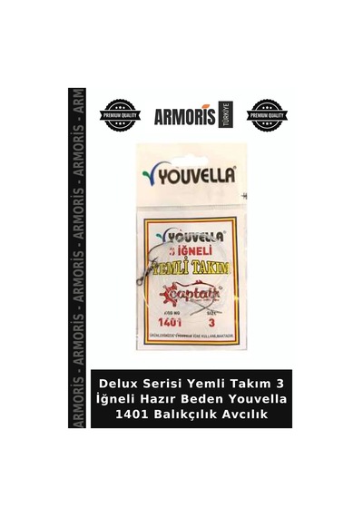 Delux Serisi Yemli Takım 3 İğneli Hazır Beden Youvella 1401 Balıkçılık Avcılık 3-0