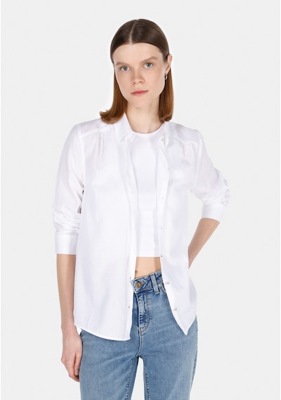 Colin's Colins Regular Fit Shirt Neck Düz Kadın Beyaz Uzun Kol Gömlek Cl1073407 Cl1073407 Q1.v1 Wht Beyaz