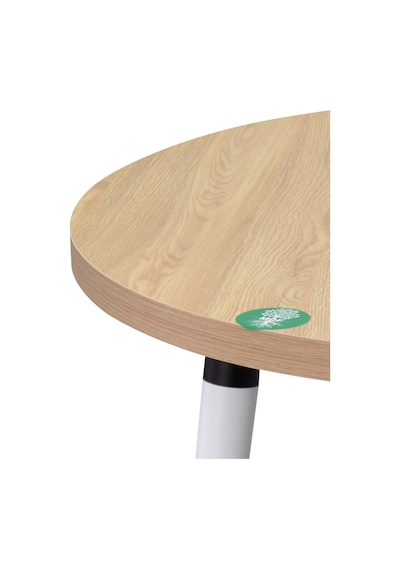 Vilinze Argos Yuvarlak Mdf Naturel Sabit Mutfak Masası - Q90 Cm