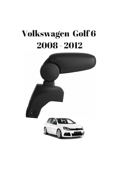 Volkswagen Vw Golf 6 2008 2009 2010 2011 2012 Uyumlu Araca Özel Kolçak Kol Dayama Orta Konsol Siyah