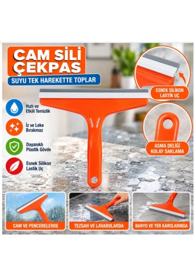 Cam Sileceği Çekpası Silikon Uçlu Cam, Duşakabin, Banyo Ve Tezgâh Sileceği