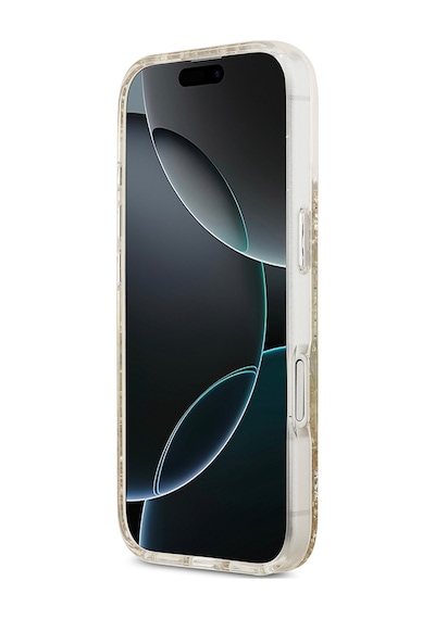 Apple Uyumlu iPhone 17  Kılıf Guess Lisanslı M-safe Özellikli Transparan Resin Bottom Kapak Gold Gold