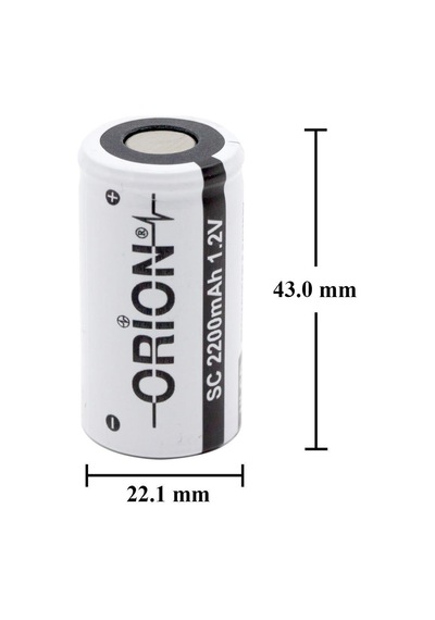 Orion 1.2 V Ni-Cd SC 2200 mAh Şarj Edilebilir Pil