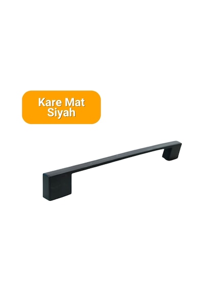 50 Adet Kare Mat Siyah Metal Mobilya Kulpu 160mm - 192mm Mat Siyah