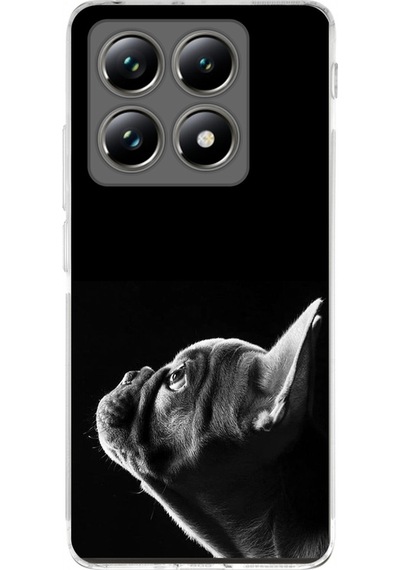Xiaomi Mi 14t Pro İle Uyumlu Köpek 1 Baskılı Kamera Korumalı Şeffaf Kılıf Şeffaf