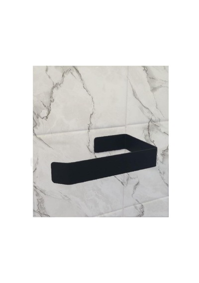 Metal Mat Siyah Yapışkanlı Tuvalet Kağıtlık Ve Kağıt Havluluk İkili Set Yapışkanlı Wc Kağıtlık Diğer