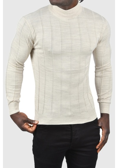 Deepsea Erkek Bej Slim Fit Likralı Tüylenme Yapmayan Yarım Balıkçı Çizgili Triko Yarım Boğazlı Kazak 2505503 Bej Deepsea Erkek Bej Slim Fit Likralı Tüylenme Yapmayan Yarım Balıkçı Çizgili Triko Yarım Boğazlı Kazak 2505503 Bej